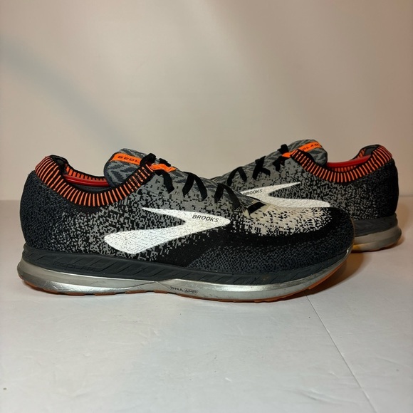 Brooks Bedlam Black/Gray/Orange Lace Up Shoes Men’s Sneakers Sz 13 #1102831D005 - Picture 4 of 9